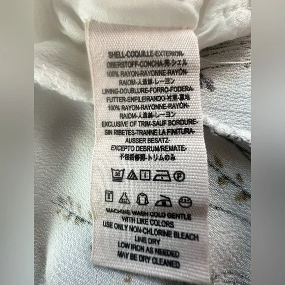 Free People Floral Retro Midi Dress Ivory Deep V Faux Wrap Cap Sleeve - Picture 12 of 14